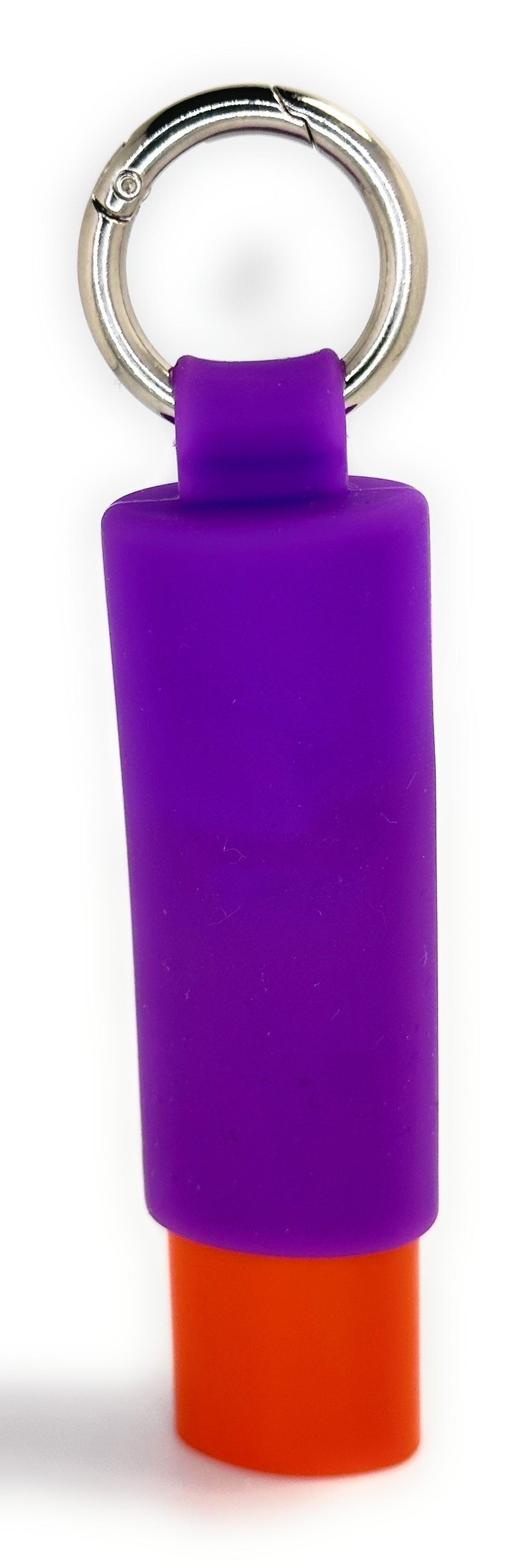 Purple Lighter Holder Keychain with Spring Clip made by Lighter Locators