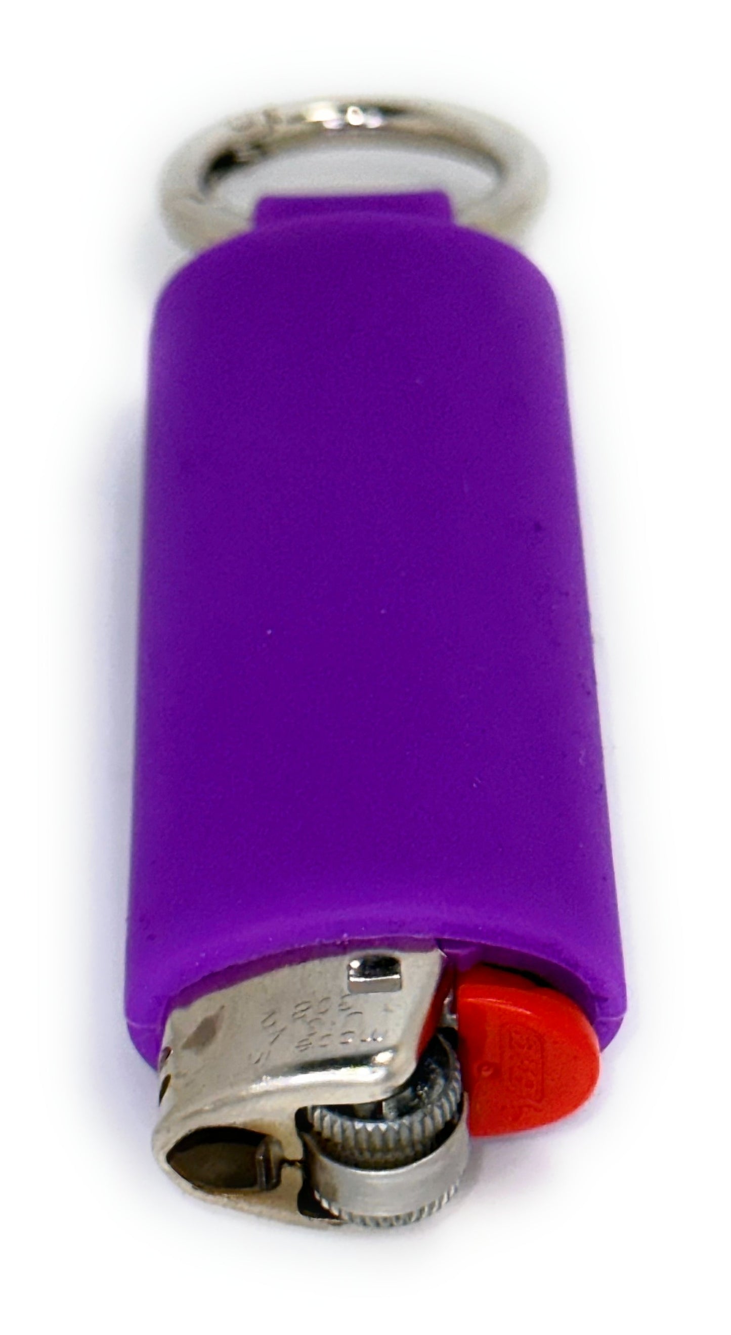 Purple Lighter Holder Keychain with Spring Clip made by Lighter Locators