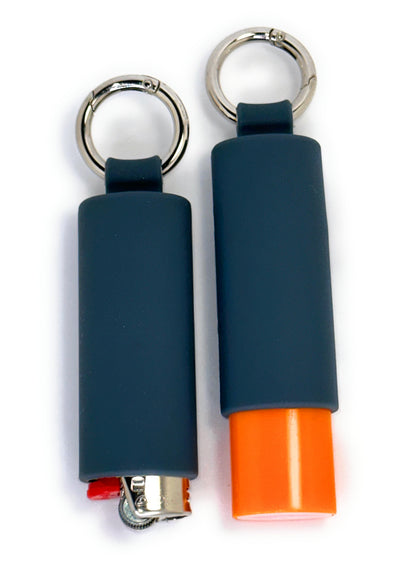 Charcoal Lighter Holder Keychain with Spring Clip made by Lighter Locators