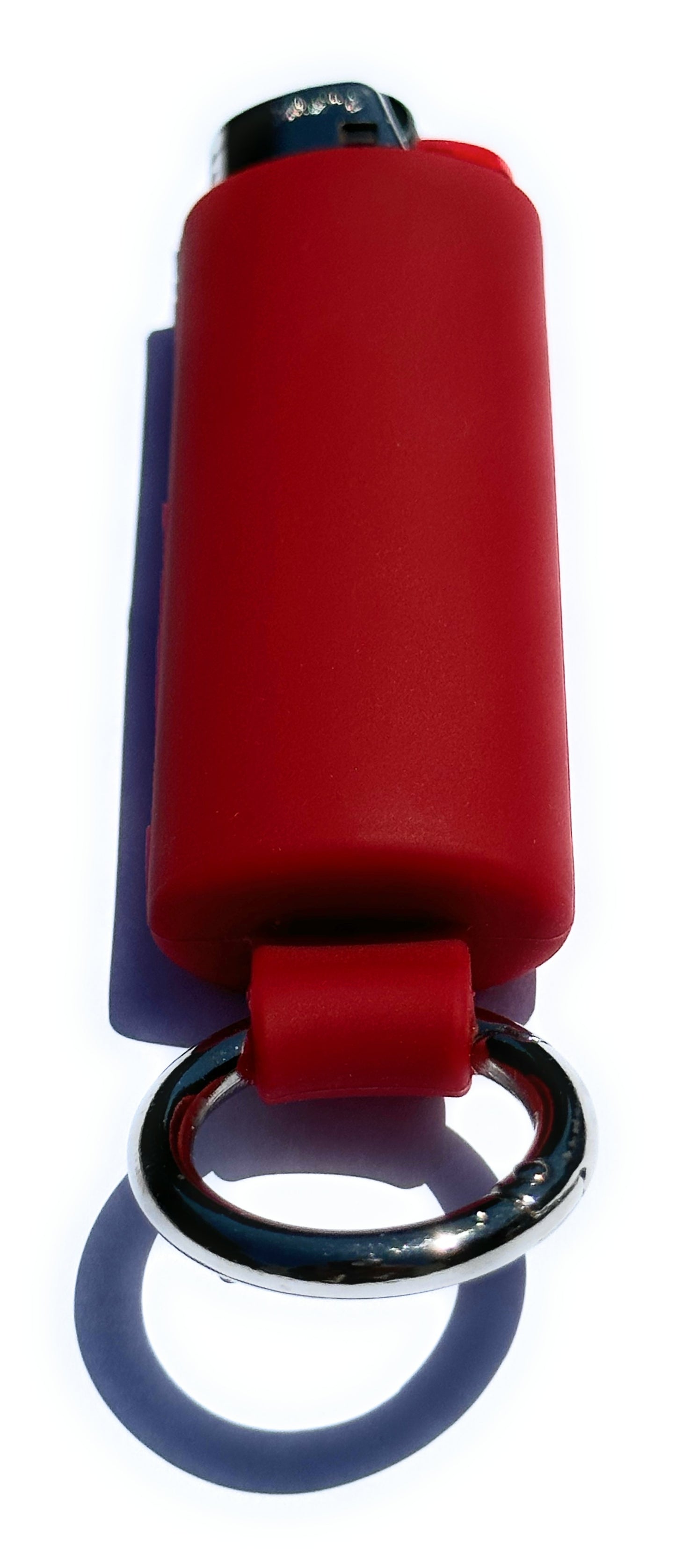 Burgundy Red Lighter Holder Keychain with Spring Clip made by Lighter Locators