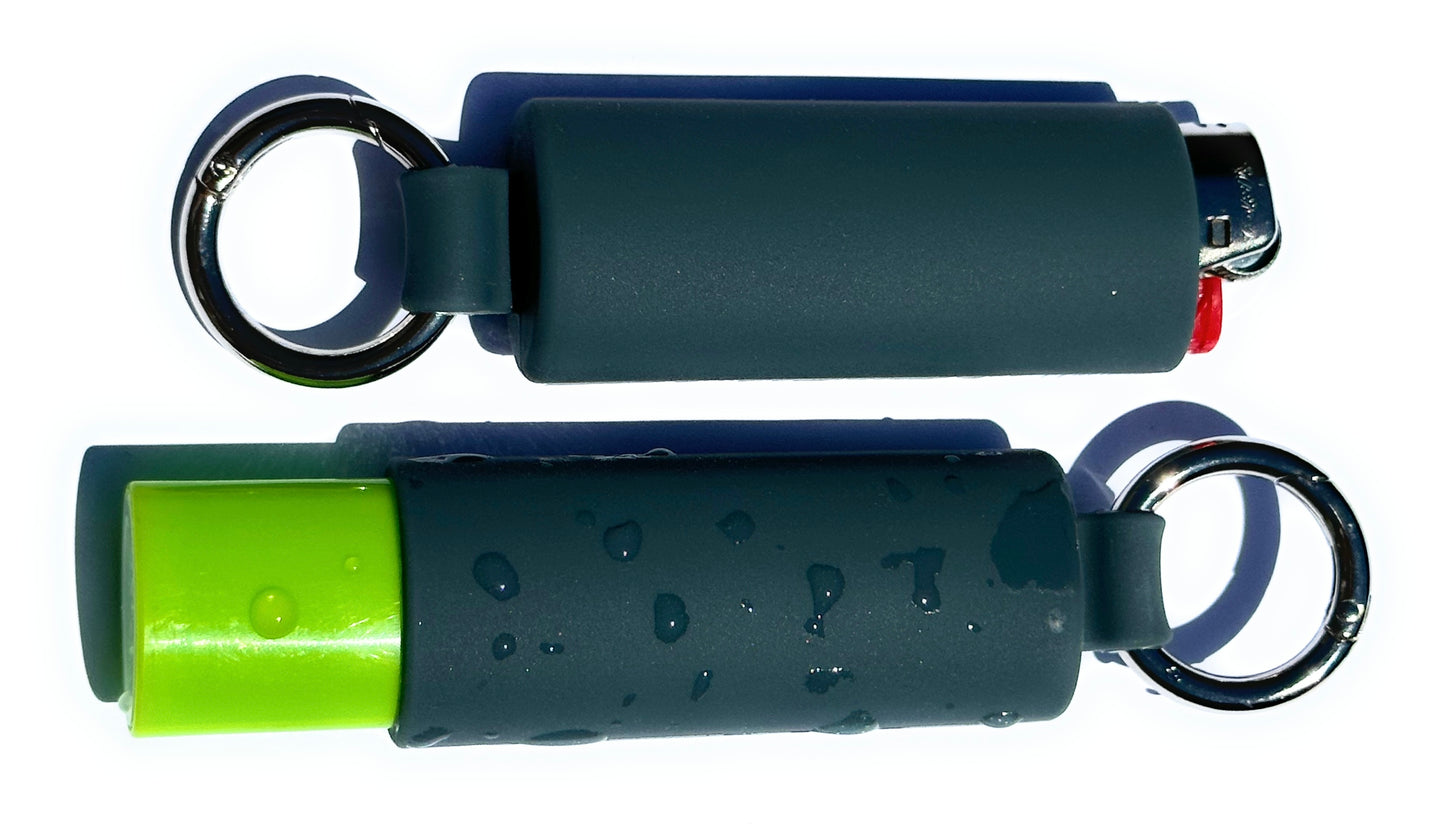 Charcoal Lighter Holder Keychain with Spring Clip made by Lighter Locators