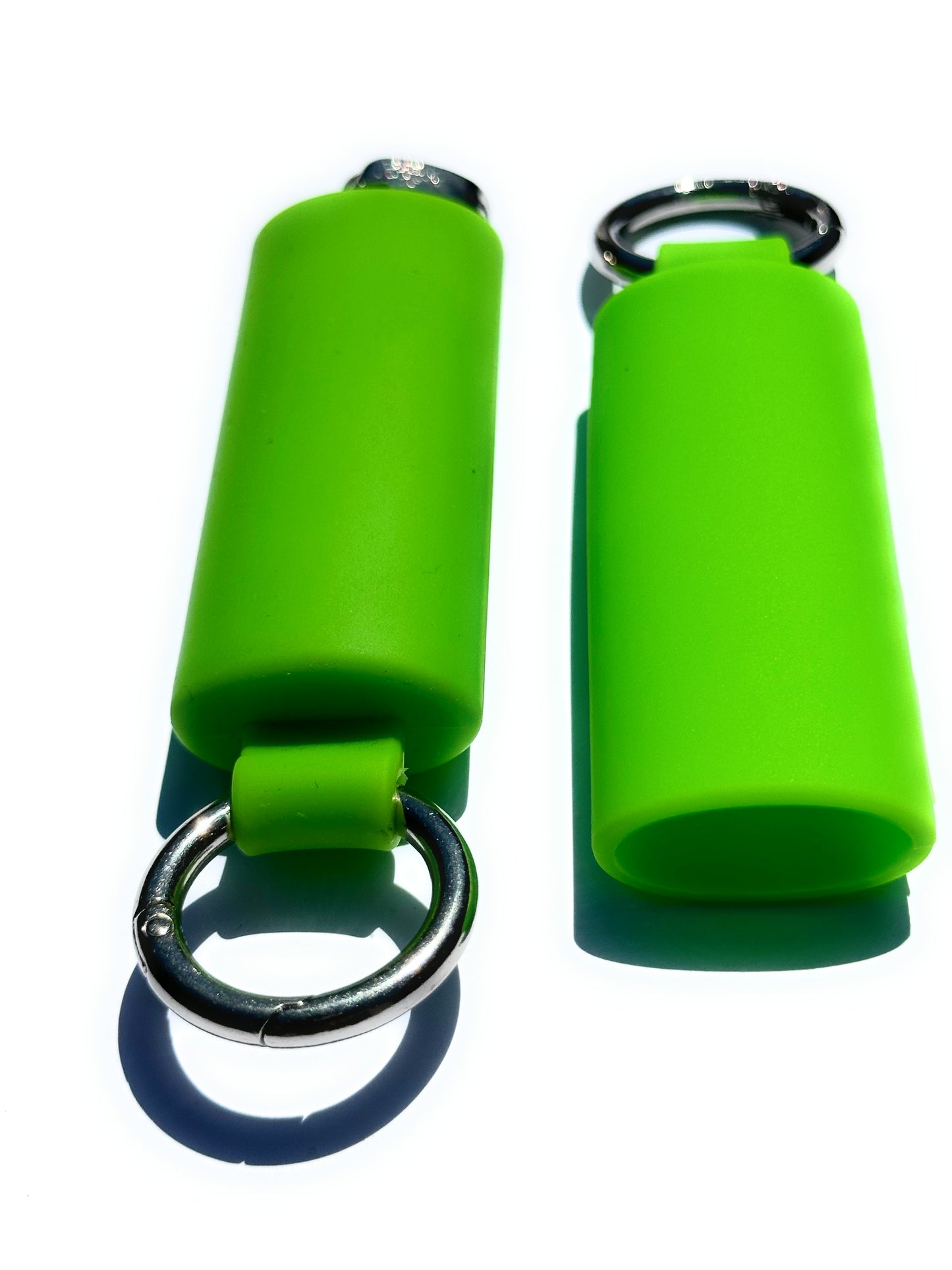 Neon Green Lighter Holder Keychain with Spring Clip made by Lighter Locators