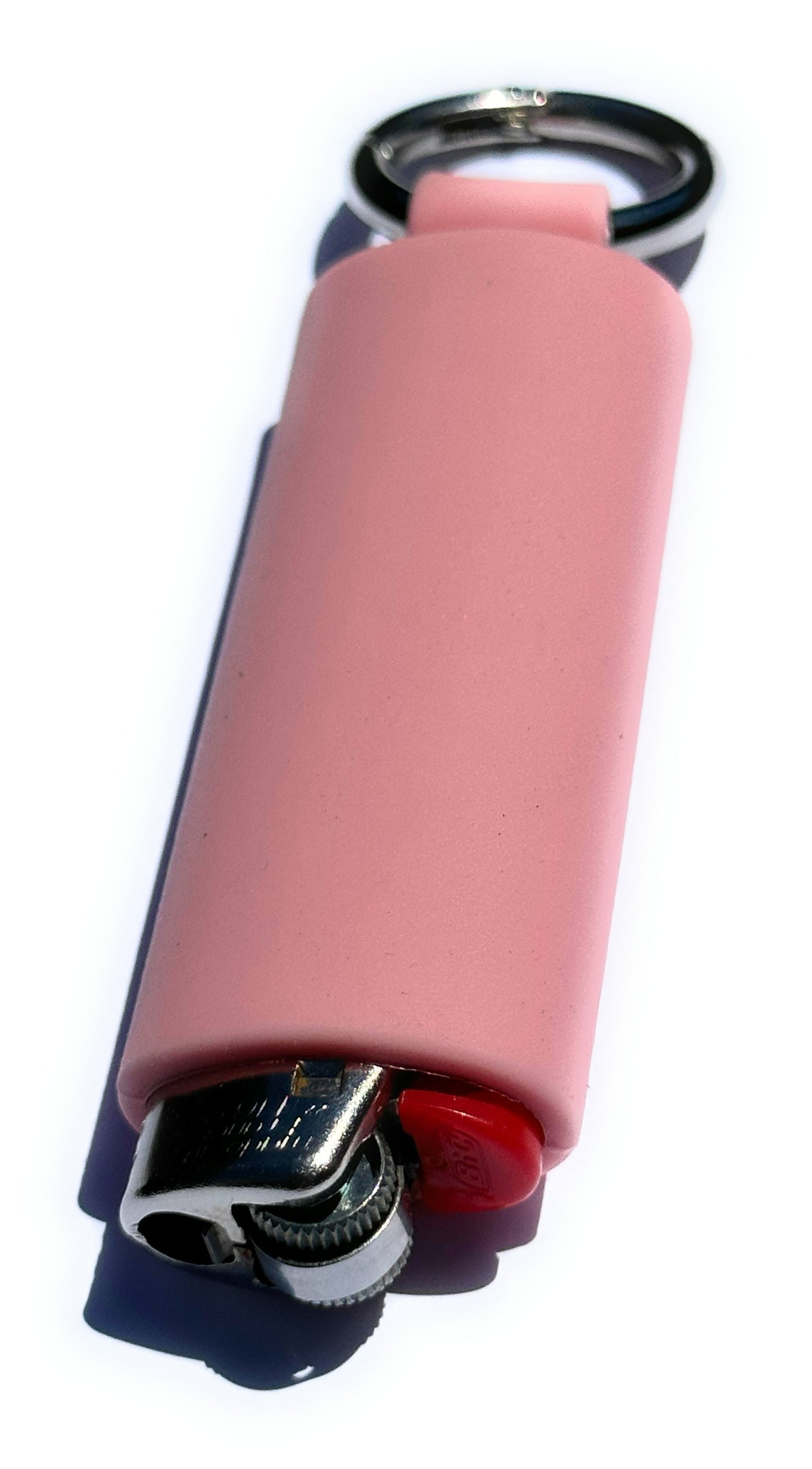 Pink Lighter Holder Keychain with Spring Clip made by Lighter Locators