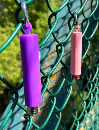 Purple Lighter Holder Keychain with Spring Clip made by Lighter Locators