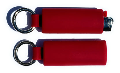 Burgundy Red Lighter Holder Keychain with Spring Clip made by Lighter Locators