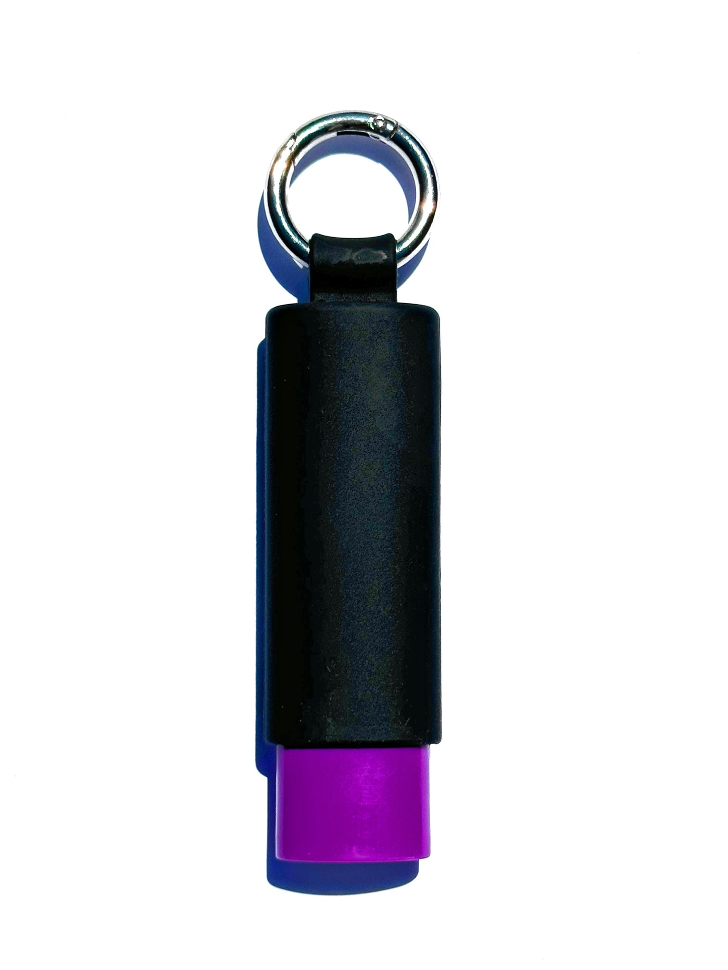 Black Lighter Holder Keychain with Spring Clip made by Lighter Locators