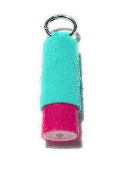 Aqua Blue Lighter Holder Keychain with Spring Clip made by Lighter Locators