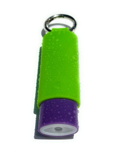 Neon Green Lighter Holder Keychain with Spring Clip made by Lighter Locators