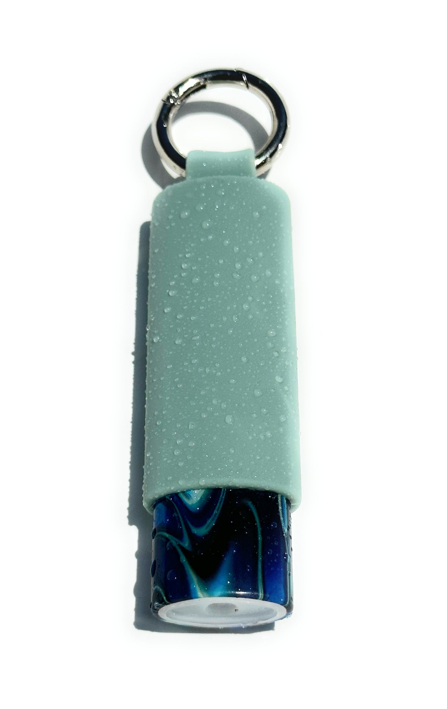 Light Gray Lighter Holder Keychain with Spring Clip made by Lighter Locators