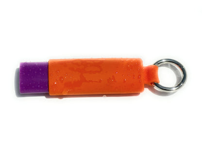 Orange Lighter Holder Keychain with Spring Clip made by Lighter Locators