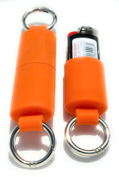 Keychain Lighter Safety Caps with Spring Clips (2 Pack)