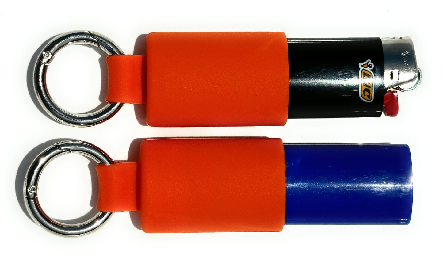 Keychain Lighter Safety Caps with Spring Clips (2 Pack)