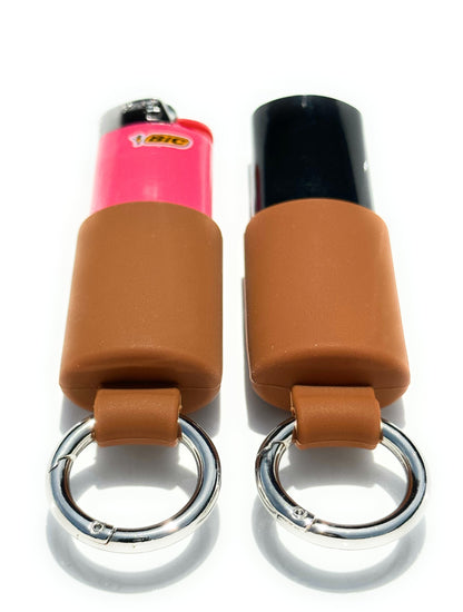 Keychain Lighter Safety Caps with Spring Clips (2 Pack)