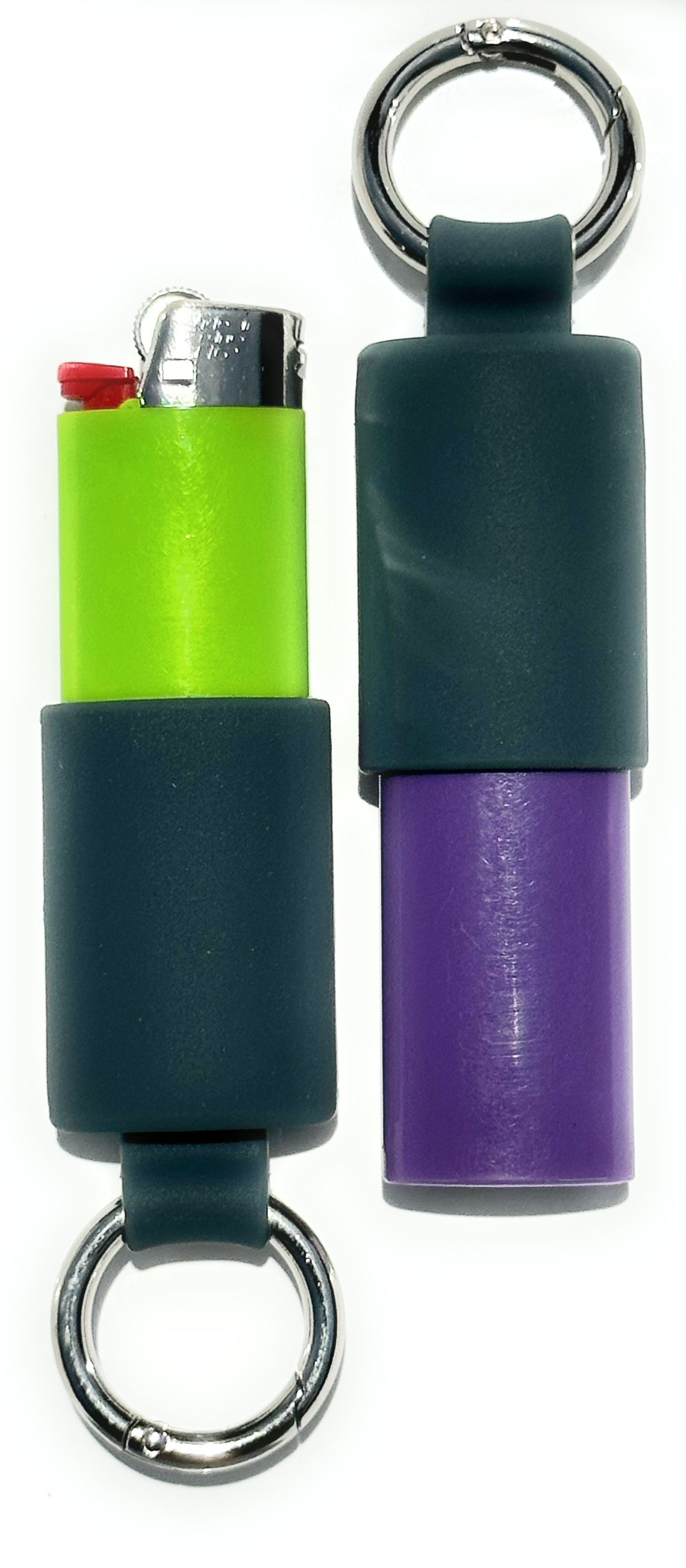 Keychain Lighter Safety Caps with Spring Clips (2 Pack)