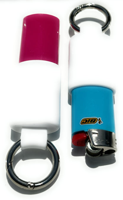 Keychain Lighter Safety Caps with Spring Clips (2 Pack)