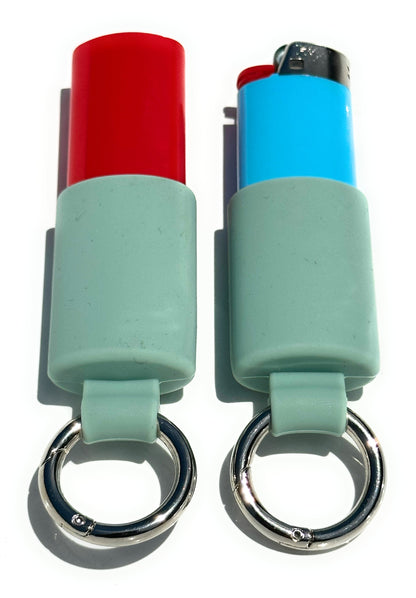 Keychain Lighter Safety Caps with Spring Clips (2 Pack)