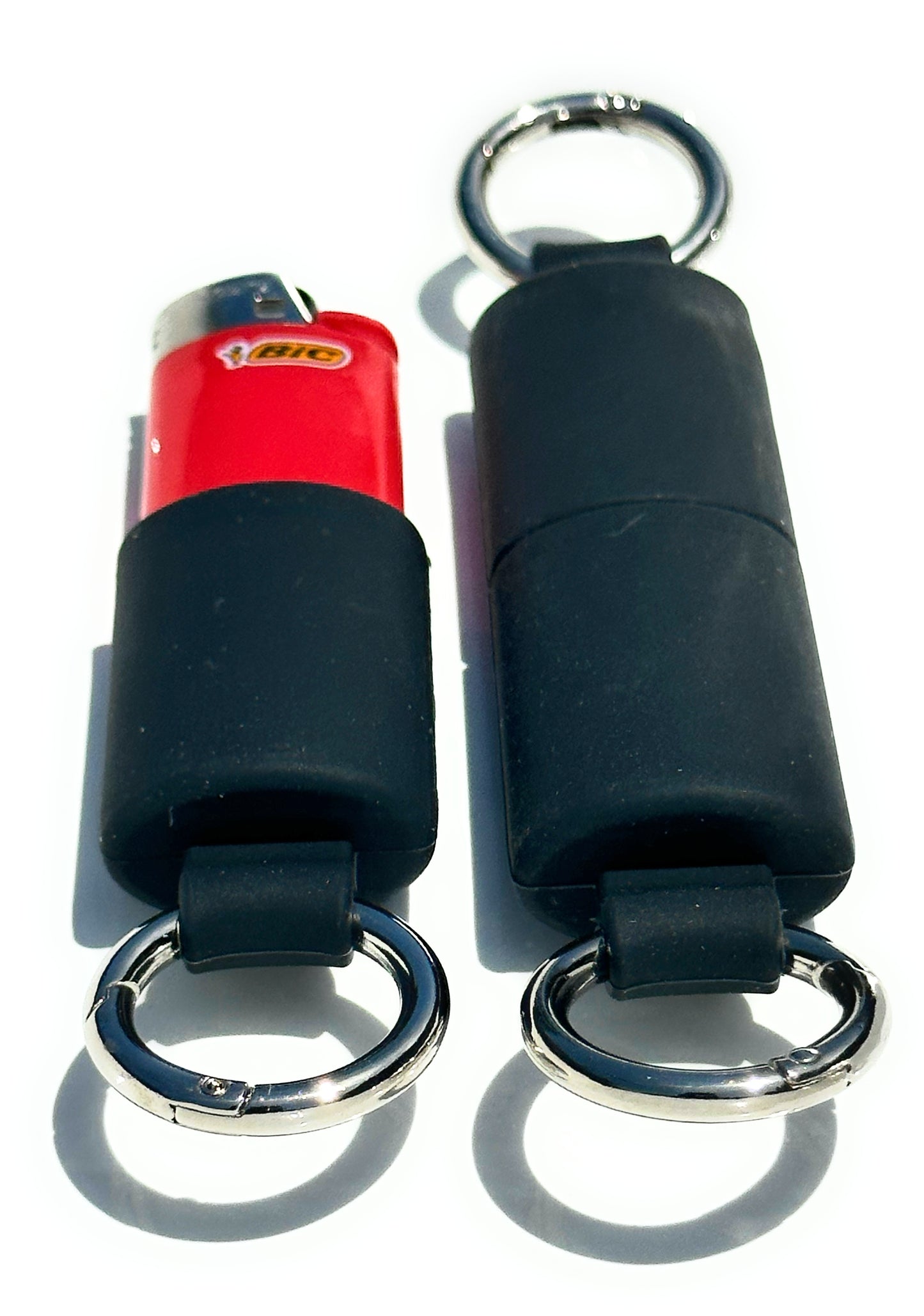 Keychain Lighter Safety Caps with Spring Clips (2 Pack)