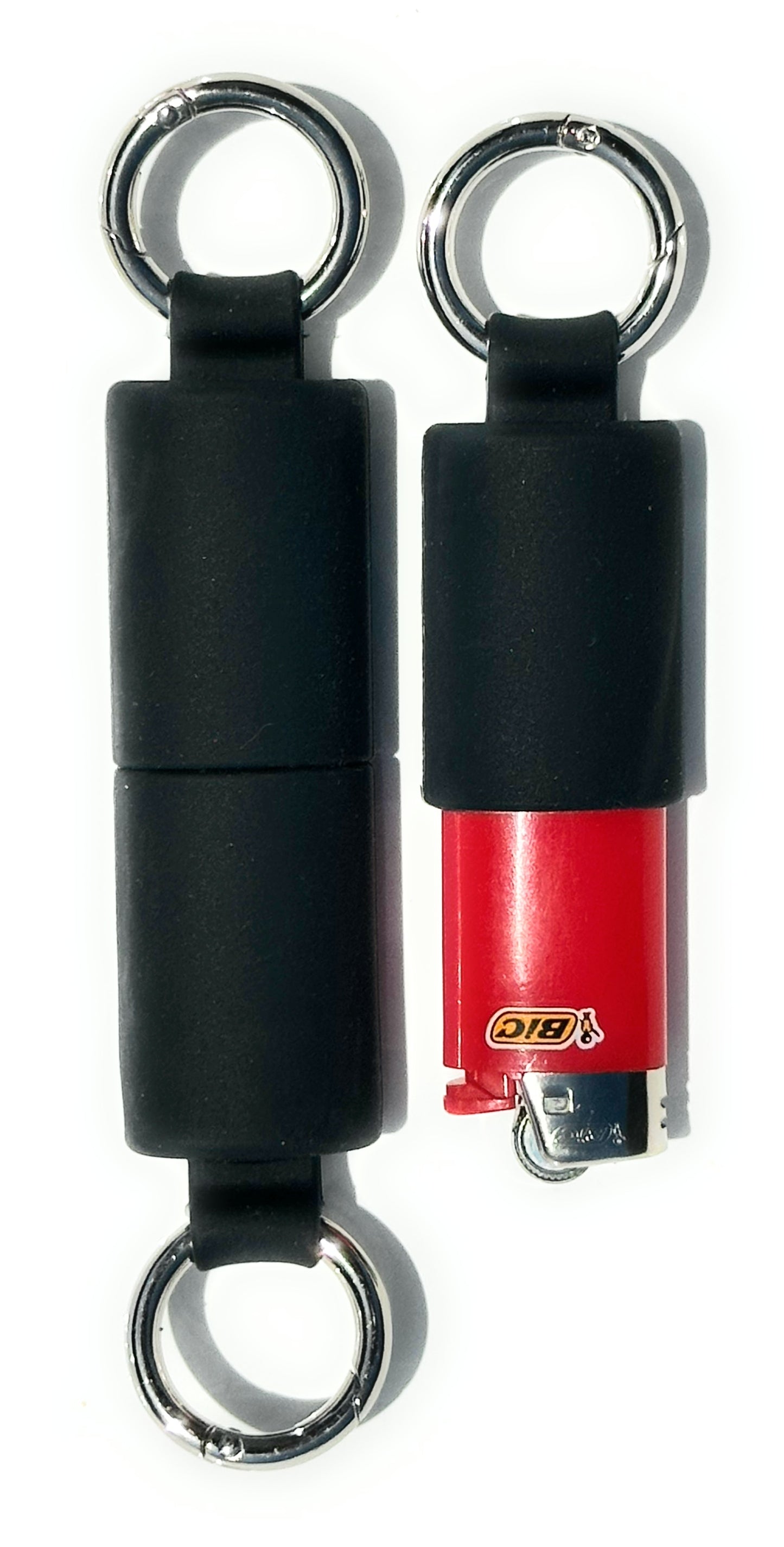 Keychain Lighter Safety Caps with Spring Clips (2 Pack)