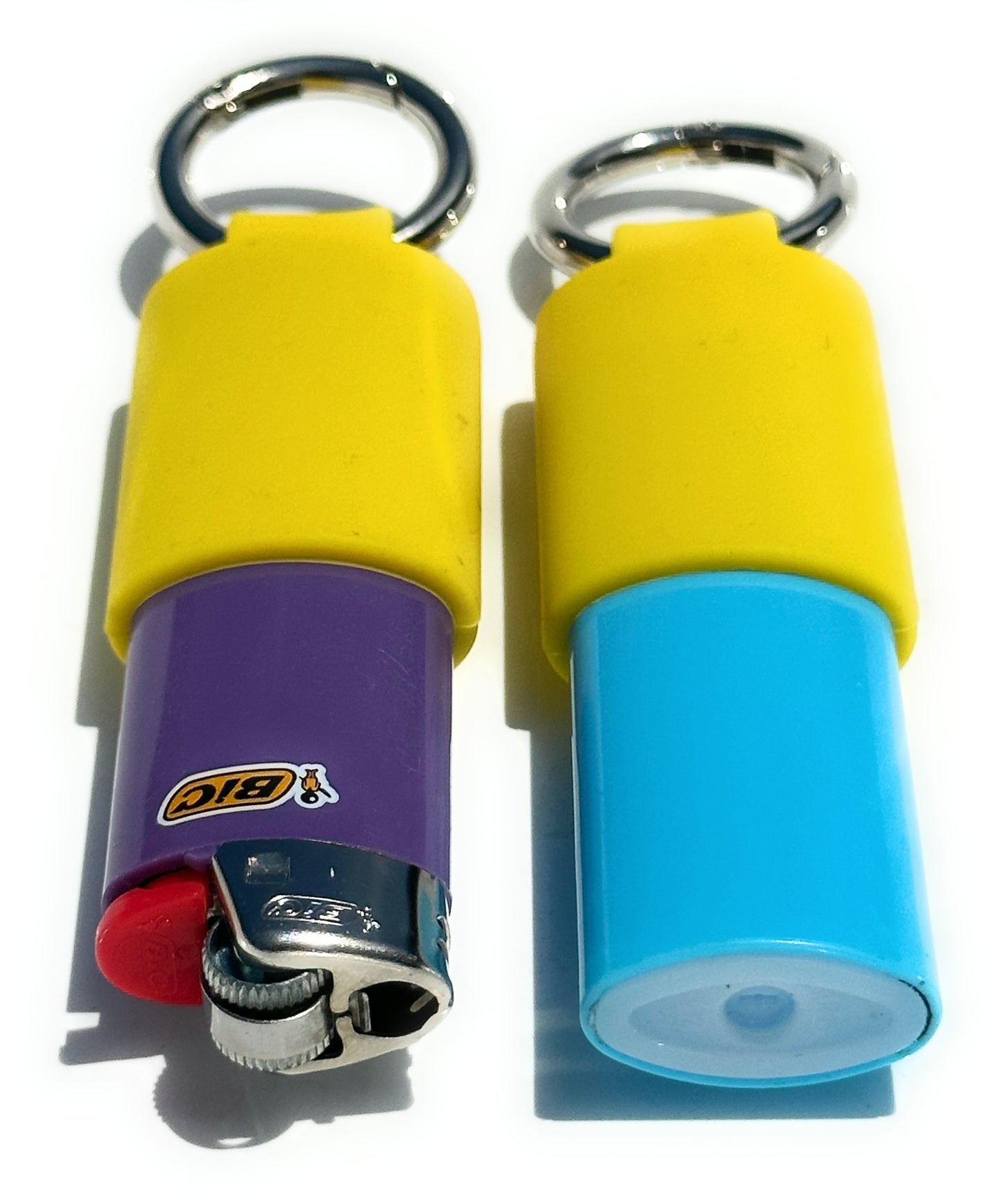 Keychain Lighter Safety Caps with Spring Clips (2 Pack)