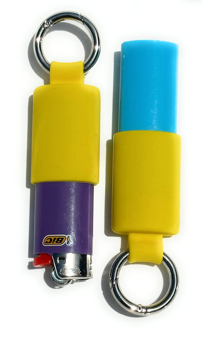 Keychain Lighter Safety Caps with Spring Clips (2 Pack)