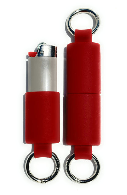 Keychain Lighter Safety Caps with Spring Clips (2 Pack)