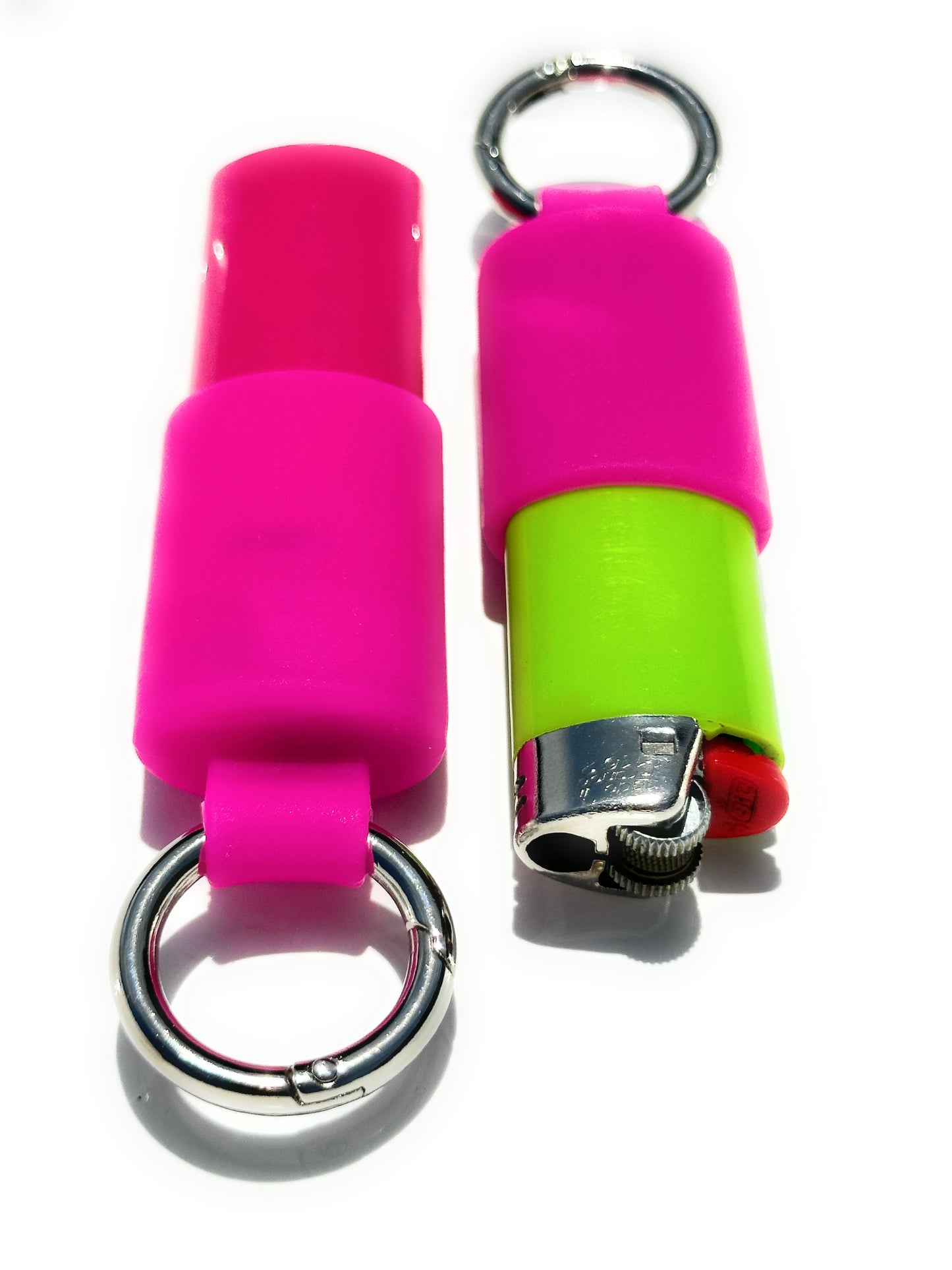 Keychain Lighter Safety Caps with Spring Clips (2 Pack)