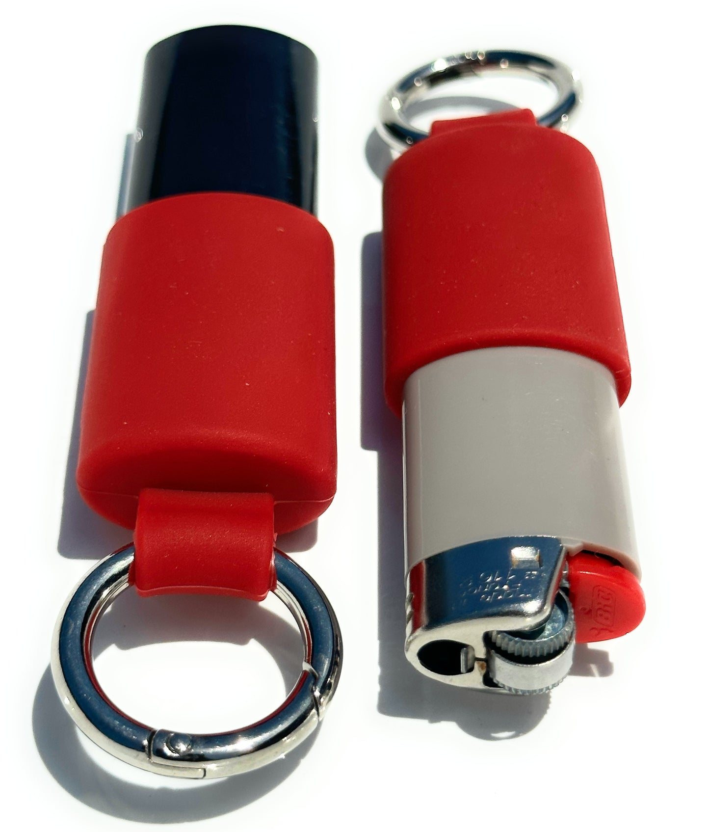 Keychain Lighter Safety Caps with Spring Clips (2 Pack)