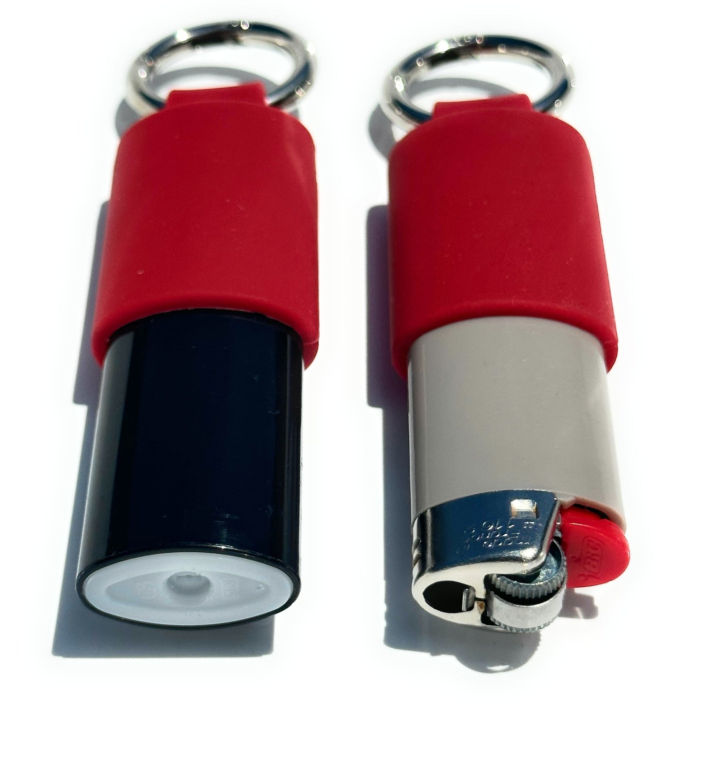 Keychain Lighter Safety Caps with Spring Clips (2 Pack)