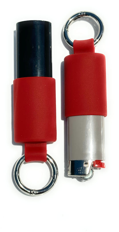 Keychain Lighter Safety Caps with Spring Clips (2 Pack)