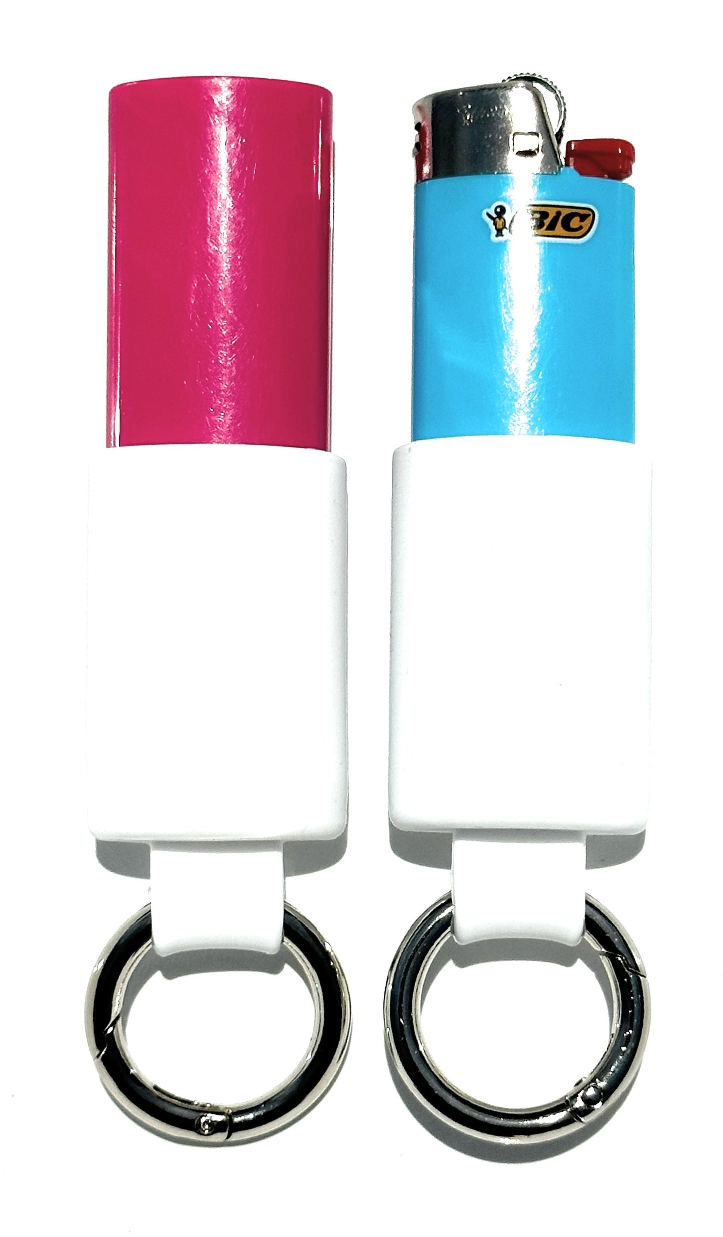 Keychain Lighter Safety Caps with Spring Clips (2 Pack)